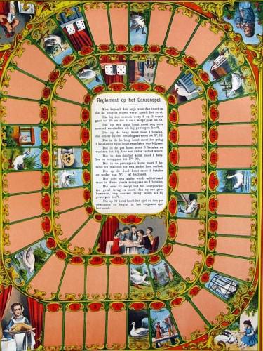 Ganzenbord, een spiritueel bordspel.