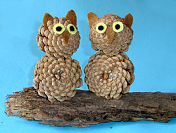 Herfst knutselen met kastanjes, eikels en dennenappels